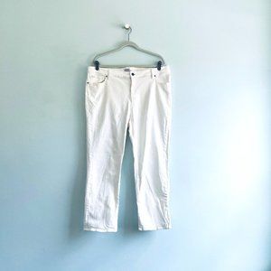 LL Bean 1912 Jeans - Favorite Fit Straight-Leg Ankle- White 20 Petite